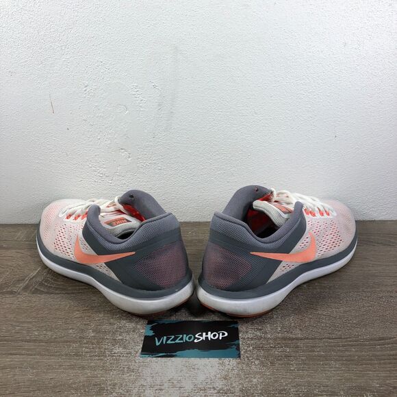 Nike Flex 2016 RN White Bright Mango Cool Grey Running Women's 10 830751-101 - Picture 4 of 8